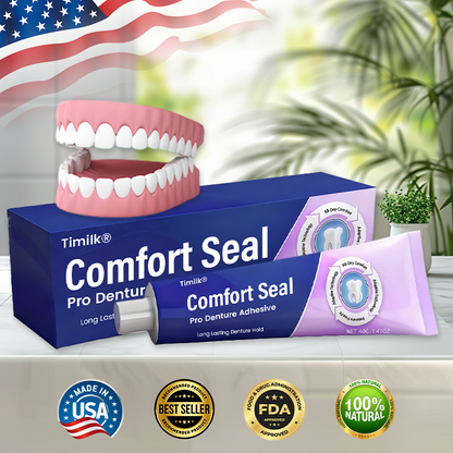 🔥 LIMITED SPECIAL OFFER 🔥 Timilk® Comfort Seal Pro Denture Adhesive⚕️FDA Certified (Clinically Proven 96-   Hour Lock Hold for   Secure, Comfortable &   Zinc-Free Denture Fit)