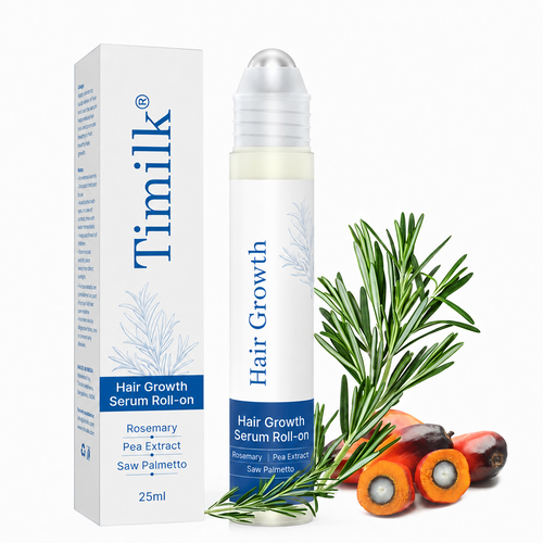 Timilk® Hair Growth Serum Roll-On – 3% Rosemary Oil Scalp Treatment for Thicker, Healthier-Looking Hair | For Men & Women 25ml