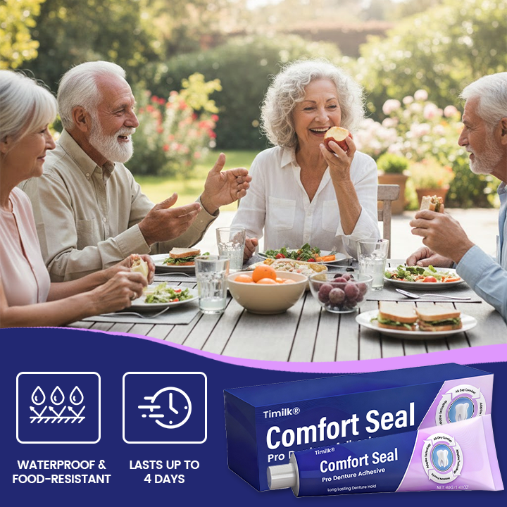 🔥 LIMITED SPECIAL OFFER 🔥 Timilk® Comfort Seal Pro Denture Adhesive⚕️FDA Certified (Clinically Proven 96-   Hour Lock Hold for   Secure, Comfortable &   Zinc-Free Denture Fit)