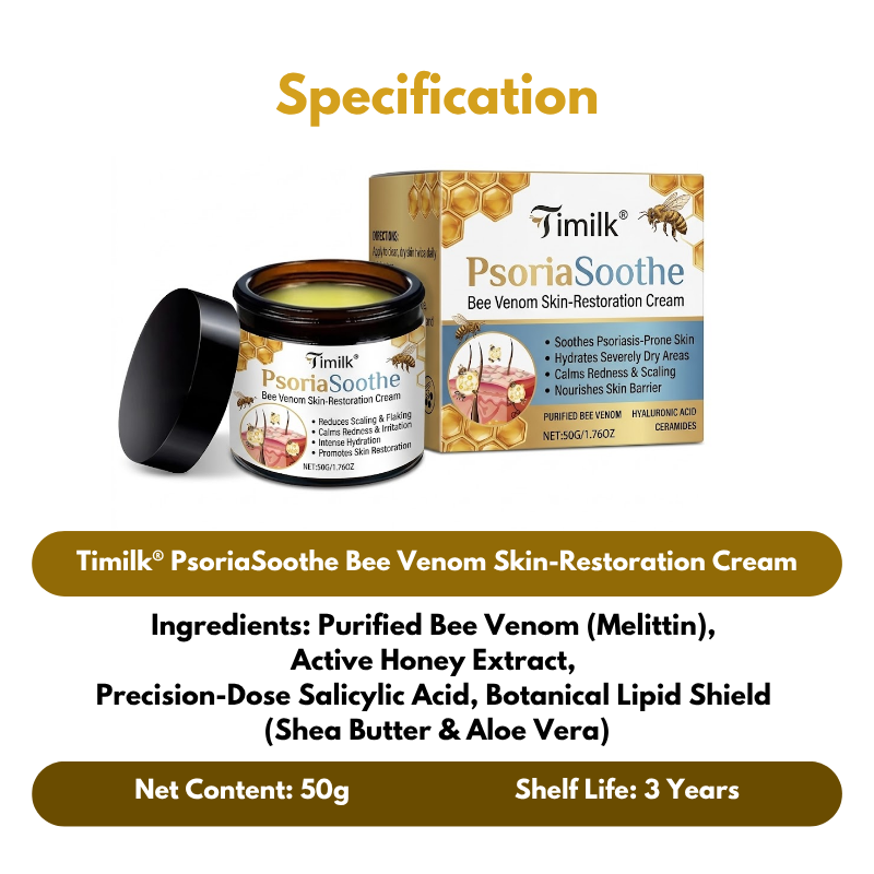 Timilk® PsoriaSoothe Bee Venom Skin-Restoration Cream⚕️