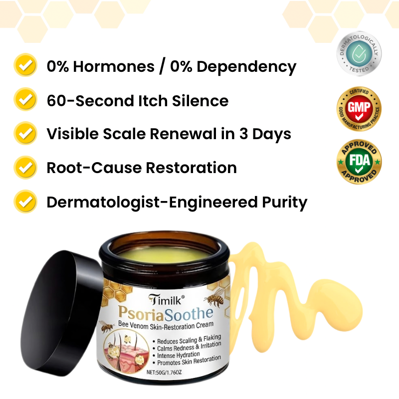 Timilk® PsoriaSoothe Bee Venom Skin-Restoration Cream⚕️